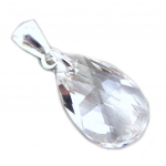 Les Tr&eacute;sors De Lily [G1606] - Pendentif Argent 'Linda' blanc valge