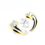 Altesse [H3248] - Demi cr&eacute;oles argent 'C&acirc;lin' coeur bicolores kuld