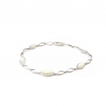 Les Tr&eacute;sors De Lily [I2623] - Bracelet Argent 'D&eacute;esse Opale' Blanc argent&eacute; - 8 mm valge