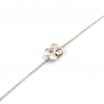 Les Tr&eacute;sors De Lily [N5375] - Bracelet Argent 'Papillons' rose argent&eacute; (rhodi&eacute;) h&otilde;be