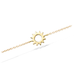 Les Tr&eacute;sors De Lily [Q6852] - Bracelet Plaqu&eacute; or 'Soleil' dor&eacute; - 12 mm kuld