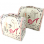Les Tr&eacute;sors De Lily [M7712] - Set de 2 valisettes bois 'Belle Epoque' beige rose
