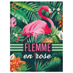 Les Tr&eacute;sors De Lily [Q6551] - humoorikas metalltahvel  S&otilde;numid  (Flemme en rose) - 40x30 cm roheline