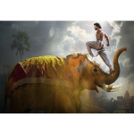 Teemantmosaiik t&auml;is&uuml;mmargune teemanttikandid Baahubali teemantmaaling ristpistes 20X30CM