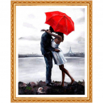 DIY teemantpaari mustrid, tikandid Portree  seeria t&auml;iskomplektid Resin Crystal Red vihmavarjude sari 20X30CM