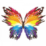 Ruut/&uuml;mmargune teemant 5D DIY Teemantmaal  maalitud liblikas  K&auml;sitsi valmistatud tikandid Kunst Ristpistes Mosaiigist kaunistus Kingitus Full Square (20X30CM)