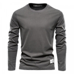 Kasuta Giraffe 100% puuvillast pikkade varrukatega T-s&auml;rk meestele Solid Spring Casual Meeste T-s&auml;rgid Kvaliteetsed Meeste Topid Klassikalised Riided Meeste T-s&auml;rgid 2XL
