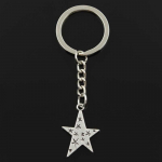 Moodne v&otilde;tmehoidja 28x21mm Star Pentagram ripatsid DIY meeste ehted auto v&otilde;tmehoidja r&otilde;nga hoidja suveniir kingituseks valge