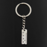 Moodne v&otilde;tmehoidja 29x10mm t&ouml;&ouml;riistad joonlaud h&otilde;bedased ripatsid DIY meeste ehted auto v&otilde;tmehoidja s&otilde;rmuse hoidja suveniir kingituseks h&otilde;be