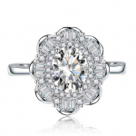 SACE GEMS Klassikaline vasesulamist tsirkoonist s&otilde;rmus Naiste ehted Pulmalubaduse peokingitus open roosa