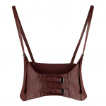Naiste korsetiv&ouml;&ouml; PU-nahast elastne Cincher Vest laia v&ouml;&ouml;rihma v&ouml;&ouml;rihm kohv