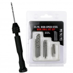 Mini Tiny Micro HSS puuriterad, v&otilde;tmeta padrun 0,5&ndash;3,0 mm k&auml;sitsi mudel, k&auml;sit&ouml;&ouml; t&ouml;&ouml;riist with 25pcs drill bit