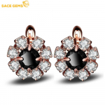 SACE GEMS klassikalised lilled vasesulamist tsirkoonk&otilde;rvar&otilde;ngad naistele pulmapeo kingitused roosa kuldne v&auml;rv