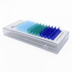 V&auml;rvilised poogitud kunstripsmed kolm v&auml;rvi karbi kohta Loomulik pehmus ja pikenemine 0,07 mm C/D 8-15 mm silmameik 0.07mm--C--8mm