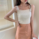 Naiste kevadsuvi p&auml;itsed kael varrukateta &uuml;hev&auml;rviline j&auml;&auml;siidist kootud nukk k&auml;rbitud top OneSize must