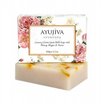 Seep kitsepiima, mee, jasmiini ja safraniga (100 g), Luksuslik klassikaline kitsepiimaseep meega, Ayujiva Ayurveda 16.2375