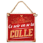 Les Tr&eacute;sors De Lily [A3795] &ndash; metallist tahvel &bdquo;S&otilde;numid&rdquo; (T&auml;na &otilde;htul hoiame kokku) - 20x20 cm punane