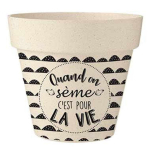 Les Tr&eacute;sors De Lily [R2216] &ndash; bambusest istutusmasin  Messages  beež must (Kui me k&uuml;lvame, on see eluks) - 17x15 cm beež