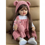 Kunstnike maalitud 22-tolline vasts&uuml;ndinud elutruu taass&uuml;ndinud nukk kogu kehaga silikoonvin&uuml;&uuml;list veekindel beebim&auml;nguasi kingituseks roosa