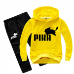 Moodsad laste kapuutsikomplektid Armas Orav Pusad Laste Anime Print Poistele Pusad Jooksup&uuml;ksid 2tk Komplekt Pusad Lasteriided 150cm kollane