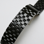 Harjatud roostevabast terasest kellarihm 18mm 20mm 22mm 24mm t&auml;ismetallist asendusk&auml;ev&otilde;ru meeste must h&otilde;bedane kellarihm 18mm