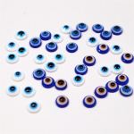 50 tk Blue Eyes 3D Resin Nail Art Charms helmed, k&uuml;&uuml;neehted DIY k&uuml;&uuml;neotstele Manik&uuml;&uuml;ri tarvikud 6mm oranž