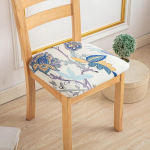 Lilletr&uuml;kiga tooli istmekate Elastsed pehmed istmepadja katted Stretch spandexist katted elutoa restorani pulma jaoks 1PC Seat cover