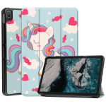 Nokia T20 T 20 T10 T 10 &uuml;mbrise 2022 PU-nahast kolmekordselt kokkupandava aluse magnetiline klappkaas telefonile Funda Nokia T20 T10 2021 Tablet Kids For Nokia T20 2021