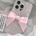 Ins 2023 3d Pink Bow Beauty Imd p&otilde;rutuskindel kest iPhone 13 11 Promax 12 14 Pro Max jaoks armas telefoni&uuml;mbris tagakaane kate For iphone 14