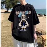 Meeste l&uuml;hikeste varrukatega T-s&auml;rgid Graafilise tr&uuml;kiga kirjaga Poolvarrukatega T-s&auml;rgid Pullover T-s&auml;rk Juhuslik T-s&auml;rk Meeste Korea Vabaaja Kaela Retro Topid M must