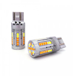 2tk W21/5W LED pirn 7443 12-24V valge-oranž veatu