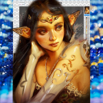 5D teemantmaal T&auml;ielik teemant Elf Girl Teemantmaal K&auml;sitsi valmistatud Teemantmosaiikmaal Kodukaunistus Full Round 20X30CM