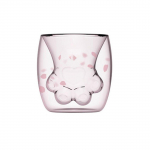 Tere Make Beauty Life Moeka disainiga armas tass koos Cat Claw Cupi piimatassiga &otilde;lleklaasi tassikruus roosa