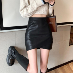 Suure suurusega pruun nahast seelik naiste suvine PU Ebaregulaarne &otilde;huke k&otilde;rge v&ouml;&ouml;kohaga kott Puusaseelik Mood Vintage naiste riided Y2k S must