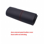 4 tk Auto Mikrokiudnahast Sisemise Ukse K&auml;etoe Paneeli Kate Kaitseviimistlus Jeep Renegade 2015 2016 jaoks 4x Black with red