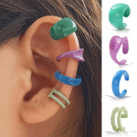 Boheemlaste v&auml;rvilised vaiguklambritega k&otilde;rvar&otilde;ngaste komplekt naistele, t&uuml;drukutele, korea k&otilde;rvaklambrid, ilma augustamiseta k&otilde;rvamansetita, ehted kingitused 4 PCS