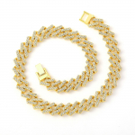 Hip Hop meeste v&auml;ike teemant t&auml;is teemant Kuuba kaelakee 45CM