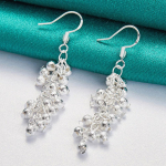 925 h&otilde;bedased matt viinamarjahelmestega k&otilde;rvar&otilde;ngad naistele moes v&otilde;luv ehted ME031