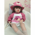60 cm realistlik v&auml;ikelapse nukk Reborn Baby Dolls Vasts&uuml;ndinu k&auml;sitsi valmistatud nukud m&auml;nguasja riidest keha j&otilde;ulukink t&uuml;drukutele