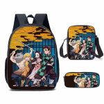 Demon Slayer Anime Seljakott Kimetsu No Yaiba Kotid Kamado Tanjirou &Otilde;pilaste Koolikotid T&uuml;drukutele Poistele Kolmeosaline m&auml;rkmikukott 3pcs