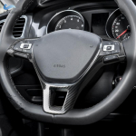 Autotarvikud ABS s&uuml;sinikkiust mustriga roolikatte trimm VW Golf 7 MK7 Jetta Passat B8 uuele Polo Sharan Tiguanile