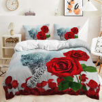 Jungle Animal Theme voodipesukomplekt Fierce Beast tekikott 2/3 t&uuml;kki EU135 * 200 poiste magamistuba kiiresti kuivav pehme lukuga kodukaunistus Baby 100x135cm