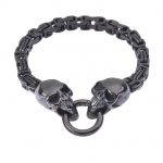 Meeste domineeriv roostevabast terasest kummist peaga k&auml;ev&otilde;ru Euroopa ja Ameerika punk stiilis pealuu k&auml;ev&otilde;ru hip-hop ehted 19CM