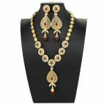 Kullav&auml;rvi pruudi ehtekomplektid naiste pikad kristallist k&otilde;rvar&otilde;ngaste komplekt ripats kaelakee araabia pulmaehted punane