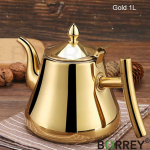 BORREY 1L/1,5L/2L roostevabast terasest kohvikann kuldne teekann filtriga metallist teekeetja gaasipliit induktsioonpliit veekeetja Gold(1L)