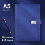 (Logo saab graveerida) A5/B5 pandlaga &auml;rinahast m&auml;rkmik, &otilde;pilaste koosolekute protokollid, m&auml;rkmik, p&auml;evik, v&auml;ljav&otilde;te, 128 lehte, 256 lehek&uuml;lge A5 sinine