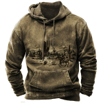 S&uuml;gisene meeste kapuuts Vintage Oill Print vabaaja pikkade varrukatega Harajuku dressipluusid Oversized kapuuts Meeste Y2k riided Street Pullover L