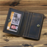 Vintage Crazy Horse nahast krediitkaardihoidja Rahakott Meeste ehtsast lehmanahast &otilde;hukesest ID VIP-fotokaardid kotid V&auml;ikesed rahakotid rahakotid pruun