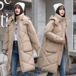 Talvine puuvillane jope naistele Uus Korea stiilis puuvillane jope naistele &uuml;le p&otilde;lve pikkusega suur trendikas jakk M hall