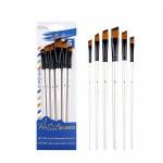 Professionaalne maalipintslikomplekt Akr&uuml;&uuml;l&otilde;li Akvarellid Kunstniku maalimistarbed Kvaliteetne valge varras, gua&scaron;&scaron; nailon 6pcs